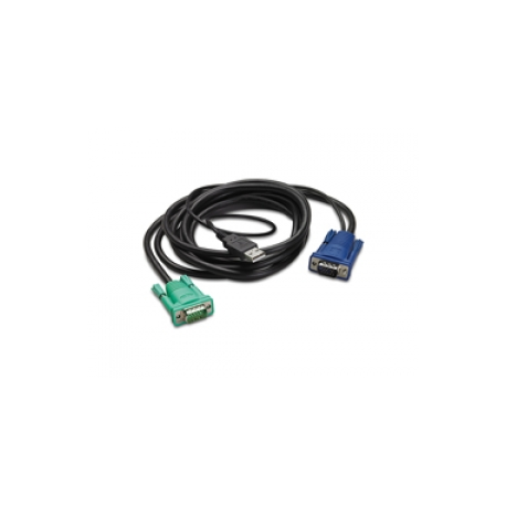 APC - Keyboard  /  video  /  mouse (KVM) cable - USB, HD-15 (VGA) (M) to HD-15 (VGA) (M) - 7.62 m - for P / N: AP5201, AP5202, AP5808, AP5816, KVM1116R - 0