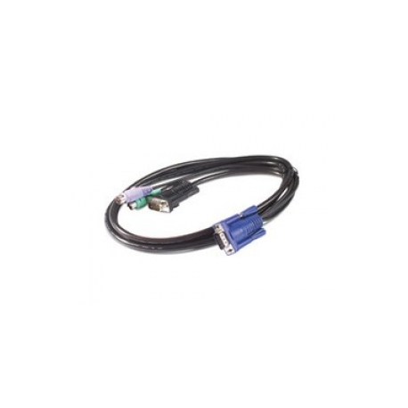 APC - Keyboard / video / mouse (KVM) cable - PS / 2, HD-15 (VGA) (M) to HD-15 (VGA) (M) - 91 cm - for P / N: AP5201, AP5202, AP5808, AP5816, KVM1116R - 0