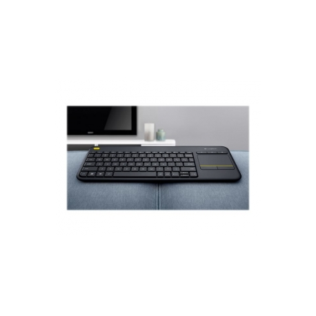 Logitech Wireless Touch Keyboard K400 Plus - Keyboard - wireless - 2.4 GHz - Nordic - black - 4