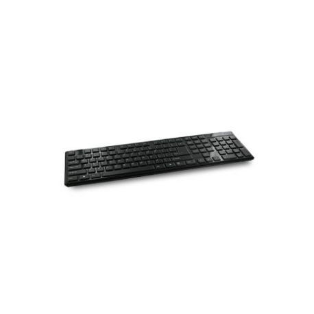 4world Computer SLIM Keyboard 107 Key USB, black ''Apple Style'' - 0