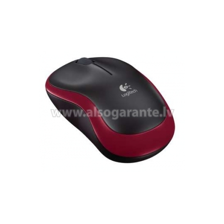 Logitech M185 - Mouse - optical - wireless - 2.4 GHz - USB wireless receiver - red - 0