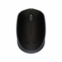 Logitech M171 - Mouse - right and left-handed - wireless - 2.4 GHz - USB wireless receiver - black