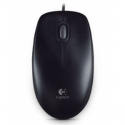 Logitech B100 - Mouse - right and left-handed - optical - 3 buttons - wired - USB - black