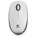Logitech B100 - Mouse - right and left-handed - optical - 3 buttons - wired - USB - white
