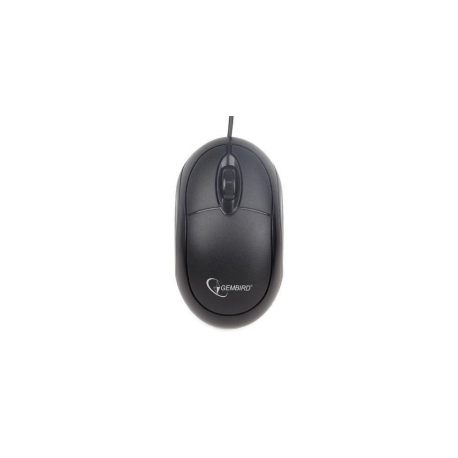 Gembird MUS-U-01 - Mouse - right and left-handed - optical - 3 buttons - wired - USB - black - 1