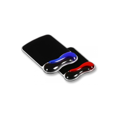 Kensington Duo Gel Mouse Pad Wrist Rest - Mouse pad with wrist pillow - black, red - TAA Compliant - 0