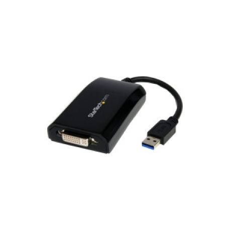 StarTech.com USB to DVI Adapter - 1920x1200 - External Video & Graphics Card - Dual Monitor Display Adapter Cable - Supports Mac & Windows (USB2DVIPRO2) - USB / DVI adapter - USB (M) to DVI-I (F) - USB 2.0 - 27 m - 1920 x 1200 (WUXGA) support - black - for P / N: DVIDDMM10, DVIDDMM6, DVIDSMM10, DVIMM6, DVISPL1DD, HDDVIMM3, HDMIDVIMM10, HDMIDVIMM6 - 0