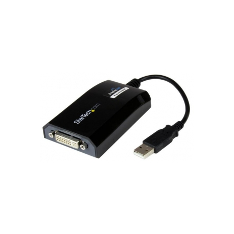 StarTech.com USB to DVI Adapter - 1920x1200 - External Video & Graphics Card - Dual Monitor Display Adapter Cable - Supports Mac & Windows (USB2DVIPRO2) - USB / DVI adapter - USB (M) to DVI-I (F) - USB 2.0 - 27 m - 1920 x 1200 (WUXGA) support - black - for P / N: DVIDDMM10, DVIDDMM6, DVIDSMM10, DVIMM6, DVISPL1DD, HDDVIMM3, HDMIDVIMM10, HDMIDVIMM6 - 4
