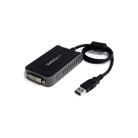 StarTech.com USB to DVI Adapter - 1920x1200 - External Video & Graphics Card - Dual Monitor Display Adapter - Supports Windows (USB2DVIE3) - External video adapter - 32 MB SDRAM - USB 2.0 - DVI - black - for P / N: DVIDDMM10, DVIDDMM6, DVIDSMM10, DVIMM6, DVISPL1DD, HDDVIMM3, HDMIDVIMM10, HDMIDVIMM6 - 7