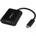 StarTech.com USB-C to VGA Adapter - 1920x1200 - USB C Adapter - USB Type C to VGA Monitor  /  Projector Adapter (CDP2VGASA) - External video adapter - USB-C - D-Sub