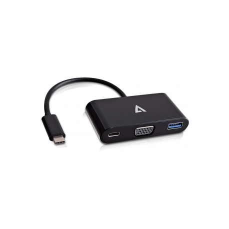 V7 - External video adapter - USB-C - VGA - black - 1