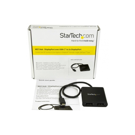 StarTech.com USB-C to Dual HDMI Adapter - USB Type-C Multi-Monitor MST Hub/Splitter  - 2x 4K30 - Windows