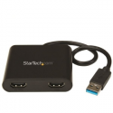 StarTech.com USB 3.0 to Dual HDMI Adapter - 4K 30Hz - External Video & Graphics Card - Dual Monitor Display Adapter - Supports Windows (USB32HD2) - Adapter cable - TAA Compliant - USB Type A male to HDMI female - 31.5 m - black - 4K30Hz (3840 x 2160) support - for P / N: HDDVIMM3, HDMM12, HDMM15, HDMM1MP, HDMM2MP, HDMM3, HDMM3MP, HDMM50A, HDMM6, HDPMM50