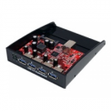 StarTech.com USB 3.0 Front Panel 4 Port Hub - 3.5in or 5.25in Bay - Front Internal 3.5 USB 3 Hub (35BAYUSB3S4) - Hub - 4 x SuperSpeed USB 3.0 - plug-in module - for P / N: USB312SAT3CB, USB315CB2M, USBLT1MWS, USBLT2MBR, USBLT30CMW, USBLTM1MBK, USBLTM1MWH