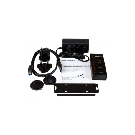 StarTech.com 7 Port USB 3.0 Hub (5 Gbps) - Metal Enclosure - Desktop or Wall Mountable - Rugged & industrial Powered USB Expander and Splitter Hub (ST7300U3M) - Hub - 7 x SuperSpeed USB 3.0 - desktop, wall-mountable - for P / N: BNDTBUSB3142, PEXUS313AC2V, PEXUSB311A1E, PEXUSB312A2, PEXUSB314A2V, PEXUSB314A2V2 - 8