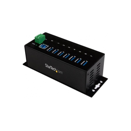 StarTech.com 7 Port Industrial USB 3.0 Hub - ESD Protection - Hub - 7 x SuperSpeed USB 3.0 - DIN rail mountable, wall-mountable - DC power - for P / N: ITB20D3250, USB312SAT3CB, USB315CB2M, USBLT1MWS, USBLT2MBR, USBLTM1MBK, USBLTM1MWH - 4