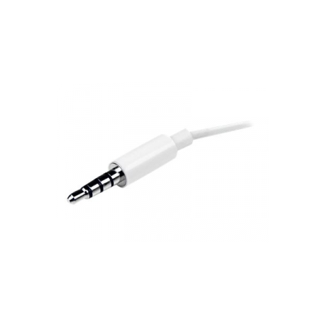 StarTech.com 4 Position Microphone and Headphone Splitter 3.5 mm 4 Pin  /  4 Pole Mic and Audio Combo Splitter Cable (MUYHSMFFADW) - Headset splitter - stereo mini jack female to 4-pole mini jack male - 15.25 cm - white - for P / N: MUHSMF2M - 2