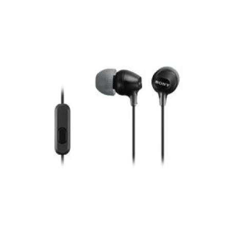 Sony MDR-EX15AP - EX Series - earphones with mic - in-ear - wired - 3.5 mm jack - black - 0