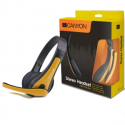 Canyon CNS-CHSC1BY - Headset - full size - wired - black/yellow