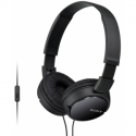 Sony MDR-ZX110AP - Headphones with mic - full size - wired - 3.5 mm jack - black
