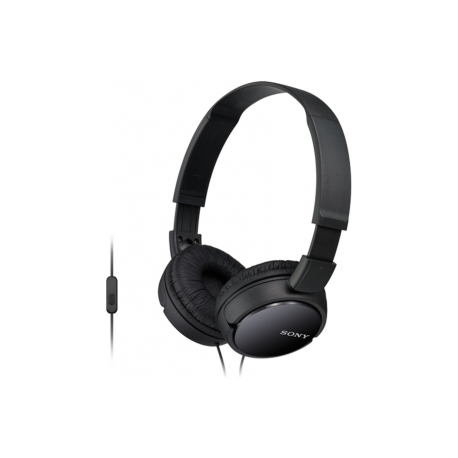 Sony MDR-ZX110AP - Headphones with mic - full size - wired - 3.5 mm jack - black - 2