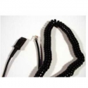 Poly U10P - Headset amplifier cable - Quick Disconnect male to headset amplifier modular plug male - smokey grey - coiled - for Poly CX700; SoundPoint IP 320, IP 330, IP 430, IP 550, IP 560, IP 650, IP 670