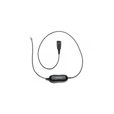 Jabra Smart Cord - Headset cable - black - for Cisco IP Phone 78XX; BIZ 2300; Mitel 74XX; Dialog 42XX, 44XX, 5446; Snom 71X - 0