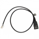 Jabra - Headset cable - Quick Disconnect to RJ-45 - 50 cm - for BIZ 2300, 2400; Siemens OpenStage 30, 40, 40T, 60, 80, 80T