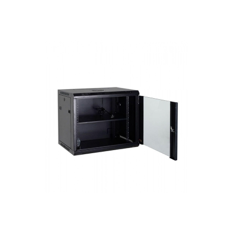 Netrack - Cabinet - wall mountable - black - 6U - 19" - 1