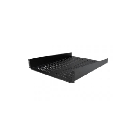 StarTech.com 1U Server Rack Shelf, 2U 22in Universal Fixed Vented Network Rack Shelf / Cantilever Tray for 19" AV / Data / Network Equipment Enclosure w / Cage Nuts & Screws, 50lbs Weight Cap. - 2U Network Rack Shelf (CABSHELF22V) - Rack shelf - black - 2U - 22" - for P / N: RK1233BKM, RK2433BKM, RK2537BKM, RK3236BKF, RK4236BKB, RK4242BK24, RK4242BK30 - 0