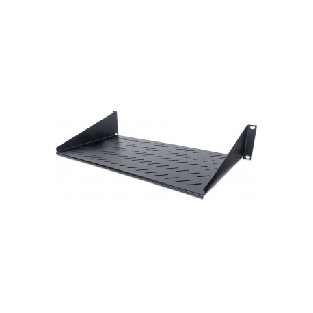 Intellinet 19" Cantilever Shelf, 2U, 2-Point Front Mount, 250mm Depth, Black - Rack shelf - black, RAL 9005 - 2U - 19" - 0