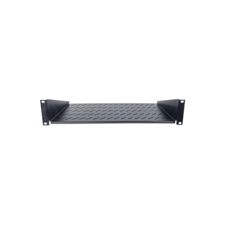Intellinet 19" Cantilever Shelf, 2U, 2-Point Front Mount, 250mm Depth, Black - Rack shelf - black, RAL 9005 - 2U - 19" - 2