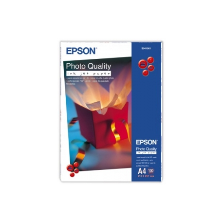 Epson Photo Quality Ink Jet Paper - Matte - coated - pure white - A4 (210 x 297 mm) - 102 g / m² - 100 sheet(s) paper - for EcoTank ET-2810, 2815, 2825, 2826, 2850, 2851, 2856, 4800, 4850; SureColor SC-P700, P900 - 8