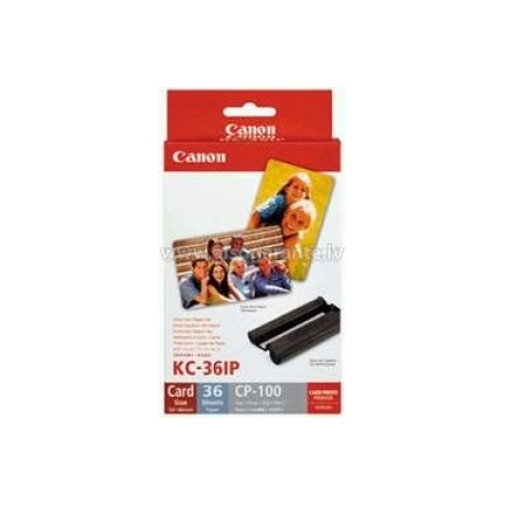 Canon KC-36IP - 54 x 86 mm print cartridge  /  paper kit - for SELPHY CP1000, CP1200, CP1300, CP330, CP530, CP780, CP790, CP800, CP820, CP900, CP910 - 0