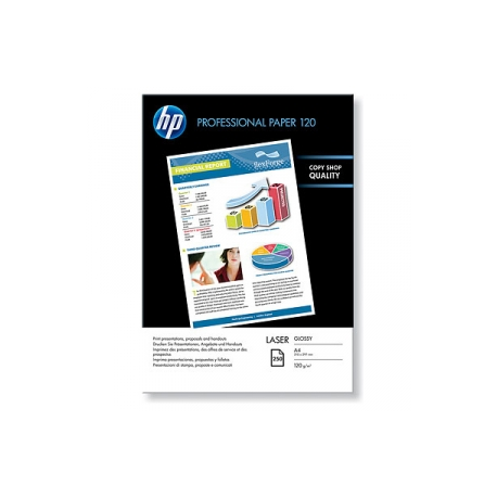 HP Professional Glossy Paper - Glossy - A4 (210 x 297 mm) - 120 g / m² - 250 sheet(s) photo paper - for Laser MFP 13X; LaserJet MFP M42625, MFP M438, MFP M442, MFP M443; Neverstop 1001, 1202 - 0