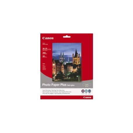 Canon Photo Paper Plus SG-201 - Semi-glossy - 203 x 254 mm - 260 g / m² - 20 sheet(s) photo paper - for PIXMA iP3300, iP4300, iP5300, MP180, MP490, MP510, MP550, MP560, MP600, MP810, MX330 - 0