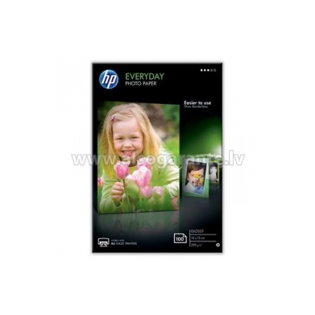 HP Everyday Photo Paper - Glossy - 8 mil - 100 x 150 mm - 200 g / m² - 100 sheet(s) photo paper - for ENVY 50XX, 76XX; ENVY Inspire 7920; Officejet 52XX, 80XX; Photosmart B110, Wireless B110 - 0
