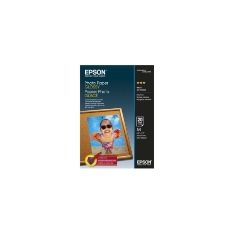 Epson - Glossy - A4 (210 x 297 mm) - 200 g / m² - 20 sheet(s) photo paper - for EcoTank ET-2850, 2851, 2856, 4850; EcoTank Photo ET-8500; WorkForce Pro WF-C5790 - 0