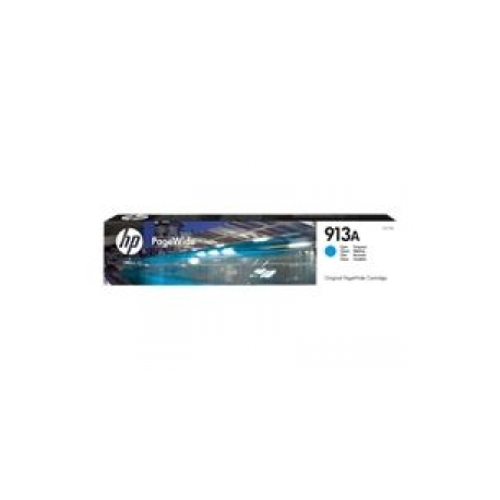 HP 913A - Cyan - original - PageWide - ink cartridge - for PageWide 352, MFP 377; PageWide Managed MFP P57750, P55250; PageWide Pro 452, 477, 552 - 0