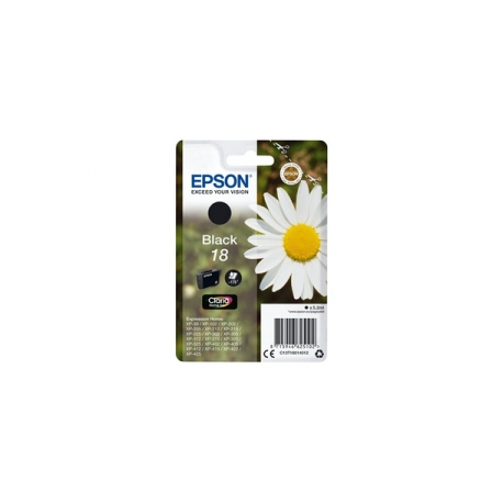 Epson 18 - 5.2 ml - black - original - ink cartridge - for Expression Home XP-212, 215, 225, 312, 315, 322, 325, 412, 415, 422, 425 - 0