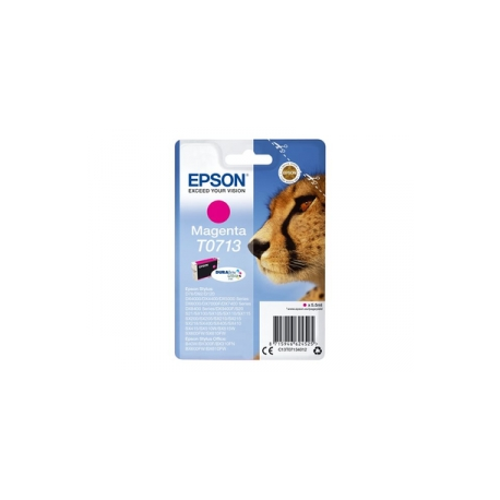 Epson T0713 - 5.5 ml - magenta - original - ink cartridge - for Stylus DX9400, SX115, SX210, SX215, SX218, SX415, SX515, SX610; Stylus Office BX310, BX610 - 0