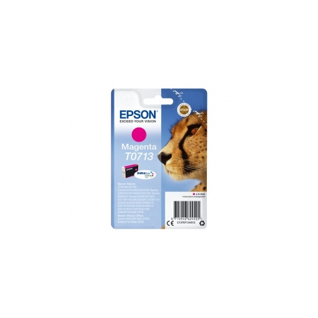 Epson T0713 - 5.5 ml - magenta - original - ink cartridge - for Stylus DX9400, SX115, SX210, SX215, SX218, SX415, SX515, SX610; Stylus Office BX310, BX610 - 1