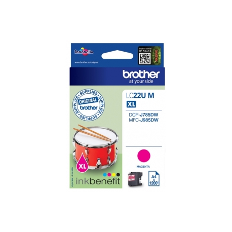 Brother LCLC22UM - XL - magenta - original - ink cartridge - for Brother DCP-J785DW, MFC-J985DW; INKvestment Work Smart MFC-J985DW, MFC-J985DW XL - 4