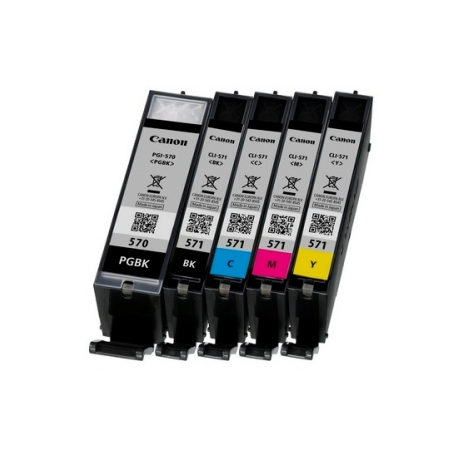 Canon CLI-571Y - 7 ml - yellow - original - ink tank - for PIXMA TS5051, TS5053, TS5055, TS6050, TS6051, TS6052, TS8051, TS8052, TS9050, TS9055 - 2