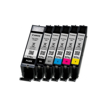 Canon CLI-571C XL - 11 ml - High Yield - cyan - original - ink tank - for PIXMA TS5051, TS5053, TS5055, TS6050, TS6051, TS6052, TS8051, TS8052, TS9050, TS9055 - 2