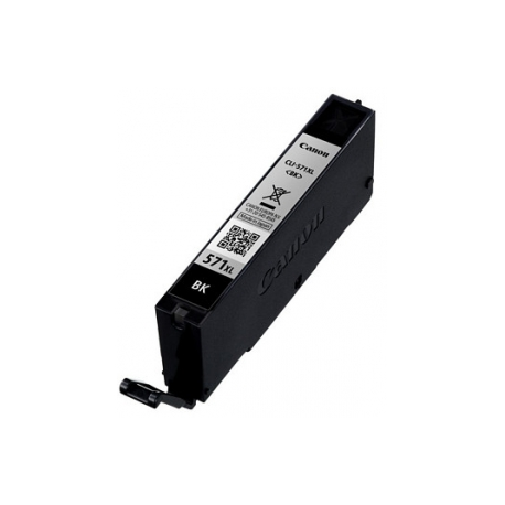 Canon CLI-571BK XL - 11 ml - High Yield - black - original - ink tank - for PIXMA TS5051, TS5053, TS5055, TS6050, TS6051, TS6052, TS8051, TS8052, TS9050, TS9055 - 3