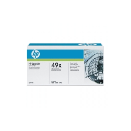 HP 49X - High Yield - black - original - LaserJet - toner cartridge (Q5949X) - for LaserJet 1320, 1320n, 1320nw, 1320t, 1320tn, 3390, 3392 - 0