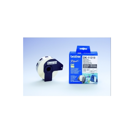Brother DK-11219 - Black on white - Roll (1.2 cm) 1200 pcs. (1 roll(s) x 1200) labels - for Brother QL-1050, QL-1060, QL-500, QL-550, QL-560, QL-570, QL-580, QL-650, QL-700, QL-720 - 0