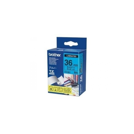 Brother TZe561 - Black on blue - Roll (3.6 cm x 8 m) 1 roll(s) laminated tape - for P-Touch PT-3600, 550, 9200, 9400, 9500, 9600, 9700, 9800, D800, P900, P950 - 0