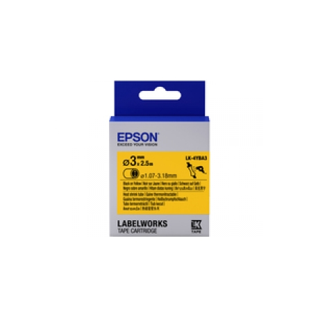 Epson LK-4YBA3 - Black on yellow - Roll (3 cm x 2.5 m) 1 roll(s) tube - for LabelWorks LW-1000, 300, 400, 600, 700, 900, K400, Z5000, Z5010, Z700, Z710, Z900 - 0